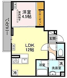 D-Sereno志木柏町 1LDKの間取図画像