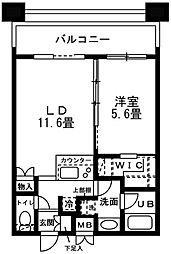 レジディア錦糸町 1LDKの間取図画像
