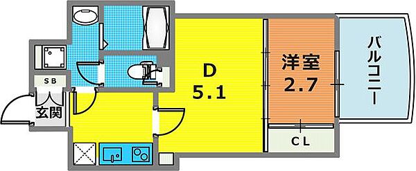 セレニテ神戸西クレア 1002｜兵庫県神戸市兵庫区西柳原町(賃貸マンション1DK・10階・25.76㎡)の写真 その2