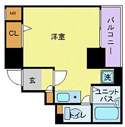 東京メトロ丸ノ内線 後楽園駅 徒歩2分の賃貸マンション 4階ワンルームの間取り