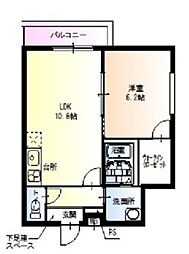フジパレス鳳中イースト 1LDKの間取図画像