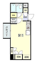 東新橋ビル ワンルームの間取図画像