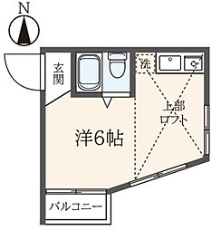 グリーンハイム東小金井 ワンルームの間取図画像