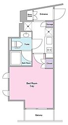ラベイユ麻布十番 1Kの間取図画像