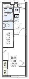 レオパレスクレールニトナ 1Kの間取図画像