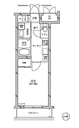 ReCRACIA富士見台 1Kの間取図画像
