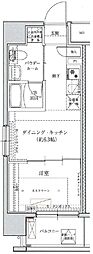 東京メトロ千代田線 綾瀬駅 徒歩10分の賃貸マンション 4階1DKの間取り