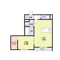 Coco Ange 1LDKの間取図画像