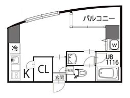 フォルトゥーナ中野 1Kの間取図画像