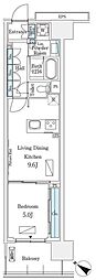 ロイヤルパークス有明 1LDKの間取図画像