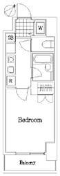 菱和パレス上馬 1Kの間取図画像