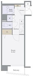 エスコート渋谷 1Kの間取図画像