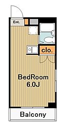 メゾンド別所 3階1Kの間取り