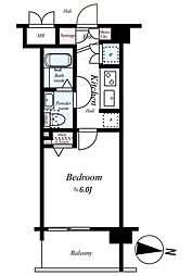 ステージグランデ三軒茶屋アジールコート 1Kの間取図画像