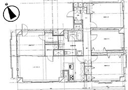 池田山スカイマンション 4階4LDKの間取り