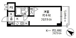チェリーコート武蔵小金井 1Kの間取図画像