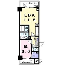 菊水レジデンス綱島1 1LDKの間取図画像