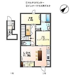 アスタルテ 2LDKの間取図画像