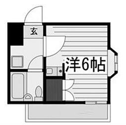 レジデンス東葛西 ワンルームの間取図画像