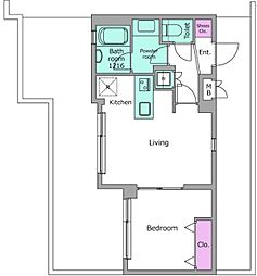 RESIDIA笹塚 1LDKの間取図画像