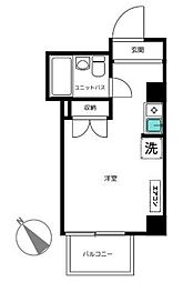 パピル吉祥寺 ワンルームの間取図画像
