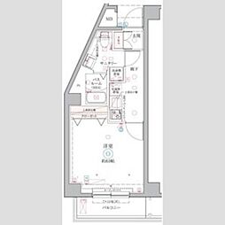 クレヴィスタ戸田 1Kの間取図画像