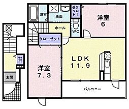 ブルーム・ガーデン 2LDKの間取図画像