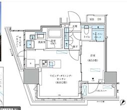 パークアクシス五反田スカイタワー 1LDKの間取図画像