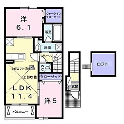 ミロワール 2LDKの間取図画像
