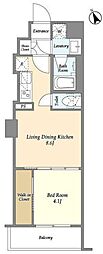 AZURETERRACE門前仲町 1LDKの間取図画像