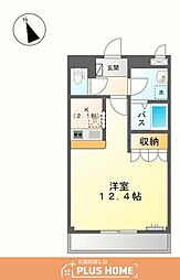ヴェニール紀ノ川 ワンルームの間取図画像