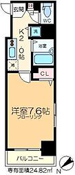ガーラ・シティ門前仲町 1Kの間取図画像