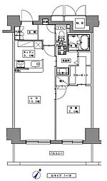 天神プレイスEAST棟 1LDKの間取図画像