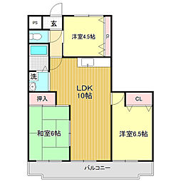 クレールシャンブル21 3LDKの間取図画像