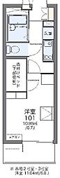 ユートピアコート 1Kの間取図画像