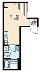 Paddock府中本町 ワンルームの間取図画像
