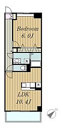 ベルテックス 1LDKの間取図画像