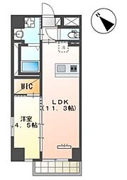 アーバンパレス 1LDKの間取図画像