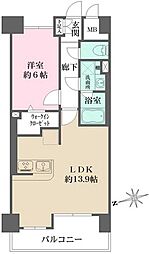 パークフラッツ日本橋馬喰町 1LDKの間取図画像