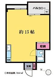 シャイレンドラパレス ワンルームの間取図画像