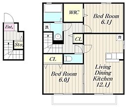 間取図画像 2LDK