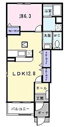 カーサリブラ.1 1LDKの間取図画像