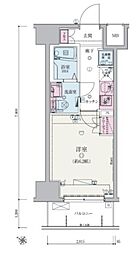 リヴシティ武蔵浦和 1Kの間取図画像
