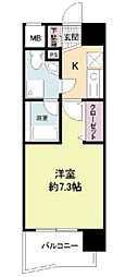 ウィルドゥ市岡 1Kの間取図画像