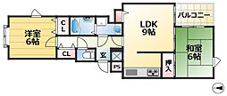 LiAnge六甲2 2LDKの間取図画像
