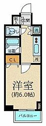 コンシェリア芝公園 1Kの間取図画像