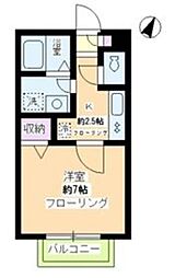 エルコート 1Kの間取図画像