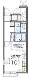 レオパレスプレジール町田 1Kの間取図画像