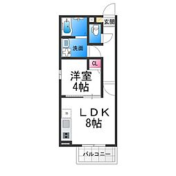 ニーギルボンラ 1LDKの間取図画像