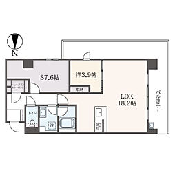 HILL CREST OYAMA 1SLDKの間取図画像
